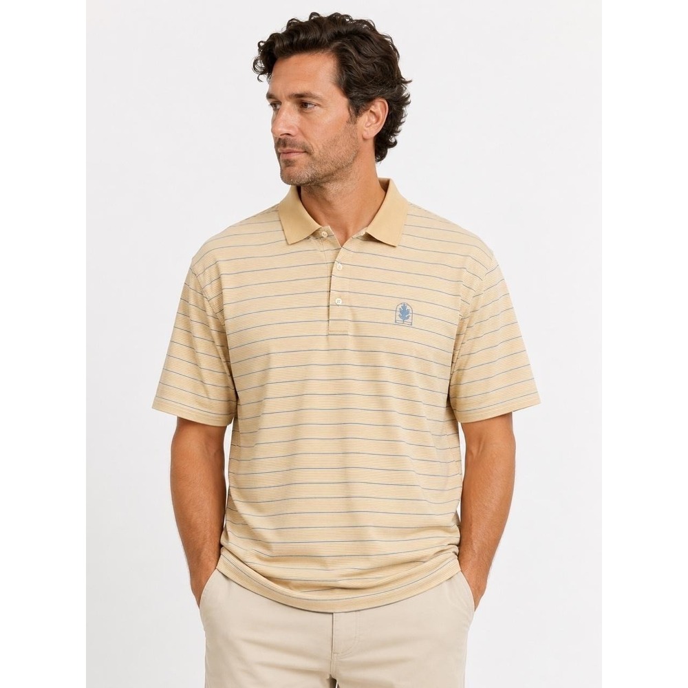 Golf Polo Vintage Fairway & Greene Mercerized Cotton Pencil Stripe Shirt Large